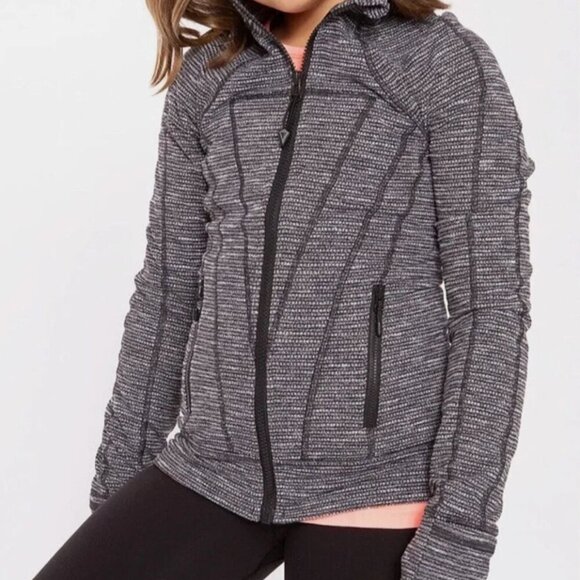Ivivva by Lululemon Perfect Your Practice Jacket in Coco Pique Black White - Picture 7 of 7